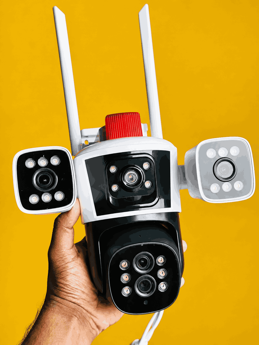 Bullet Dome PTZ 5 Lens Three Screens Security CCTV Network Outdoor Camera