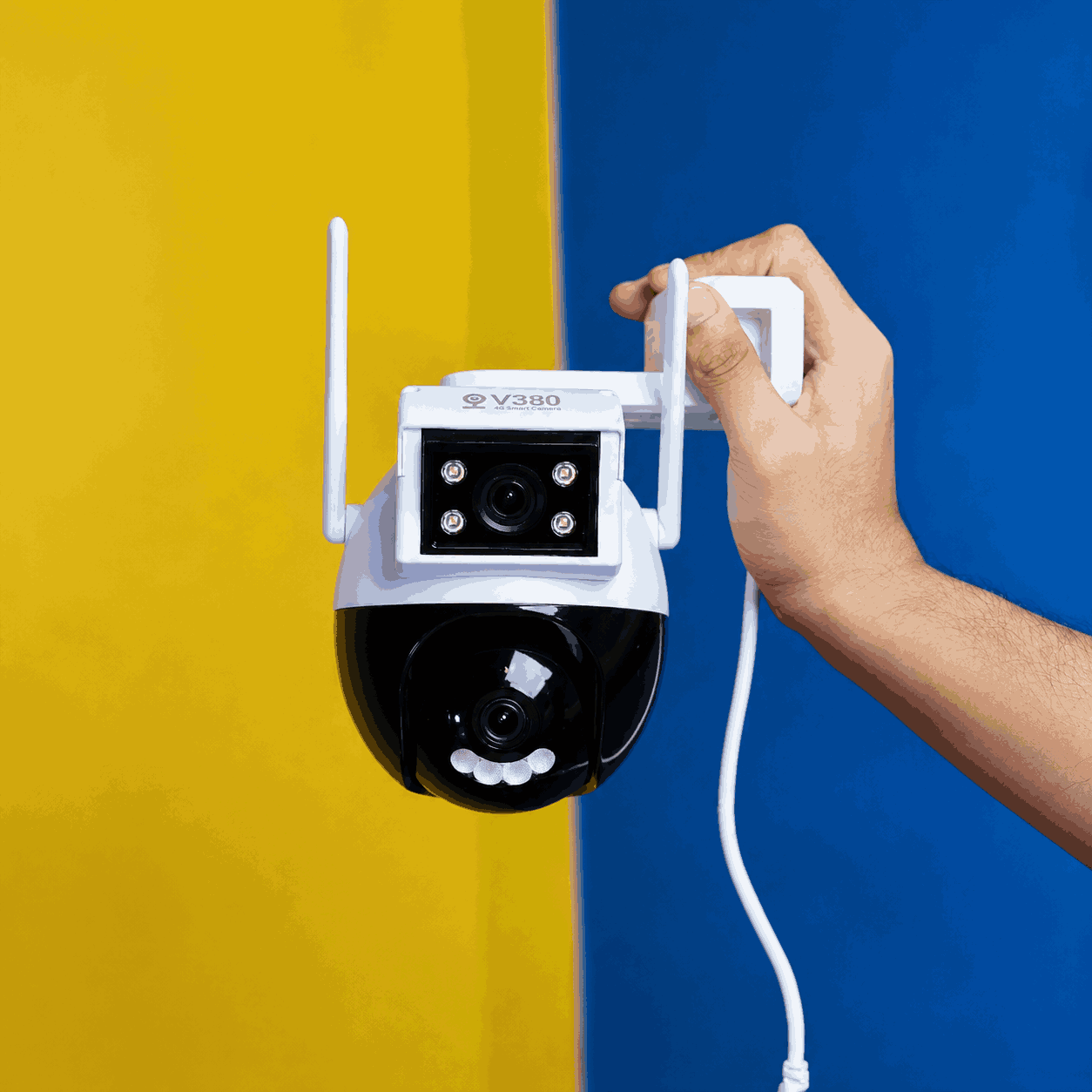 H1 Dual lens V380 Pro Wireless IP Camera – HD Night Vision, Motion Detection & PTZ Control