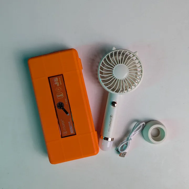 JYSUPER JY-2320 Portable Handheld Mini Fan with Integrated LED light