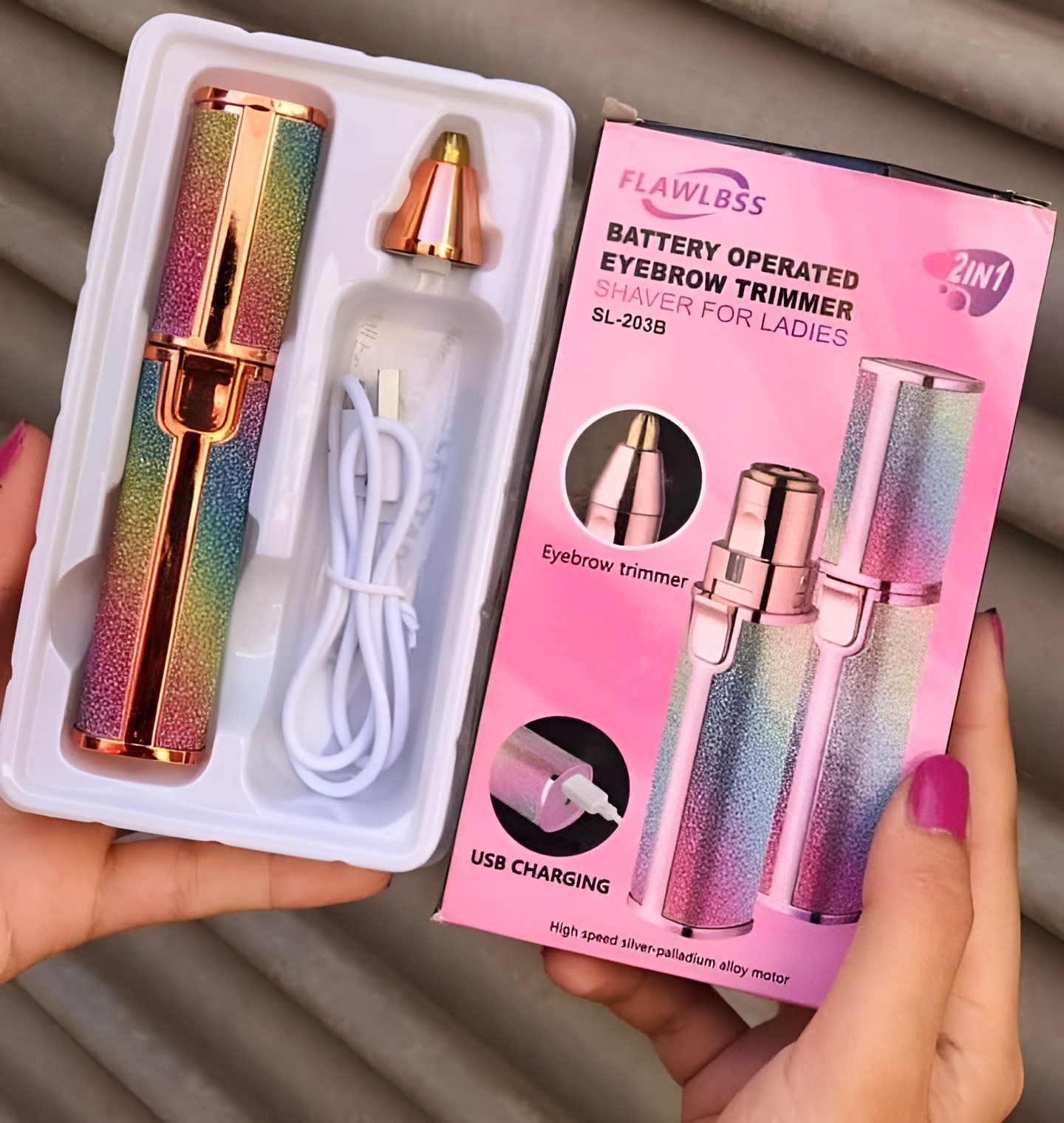 2 in 1 Rechargeable Rainbow Hair Remover