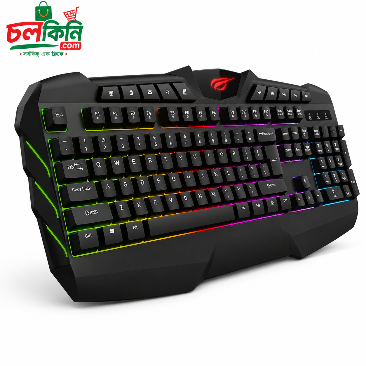 Havit KB505L Multi Function USB Backlit Gaming Keyboard – 1 Year warranty